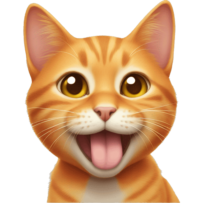 orange cat sending a kiss emoji