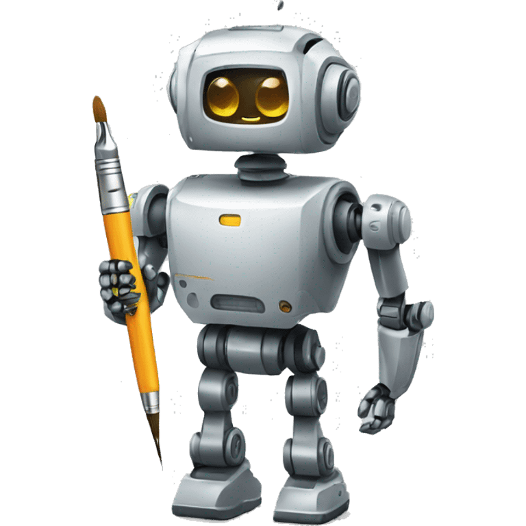 robot with paintbrush emoji