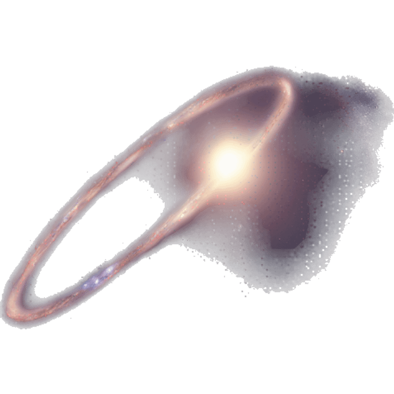 heart shape galaxy with orbit ring  emoji