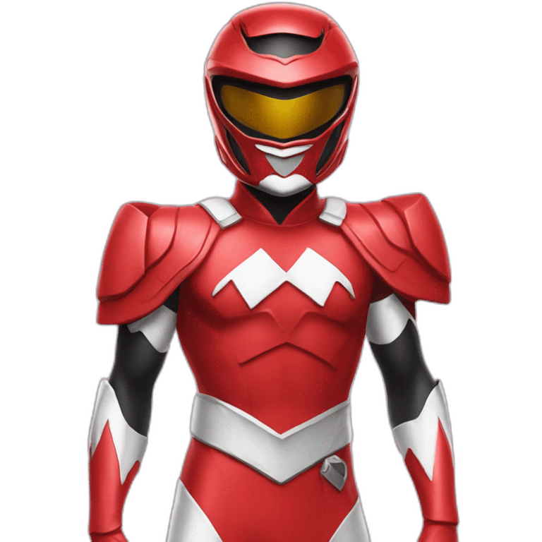 Red Power ranger in a gown emoji