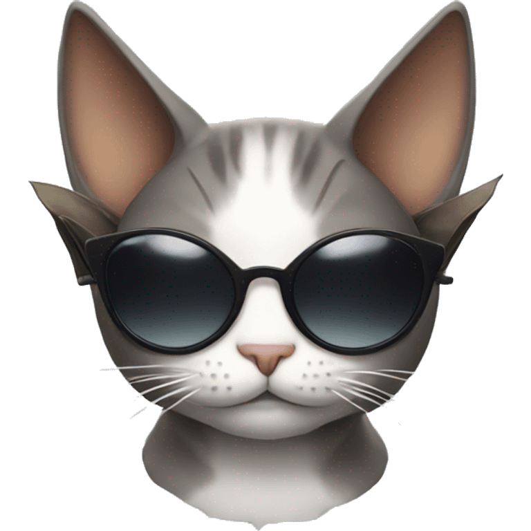 cat with bat wings and sunglasses  emoji