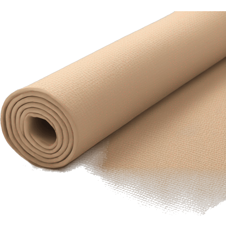 beige half rolled out yoga mat emoji