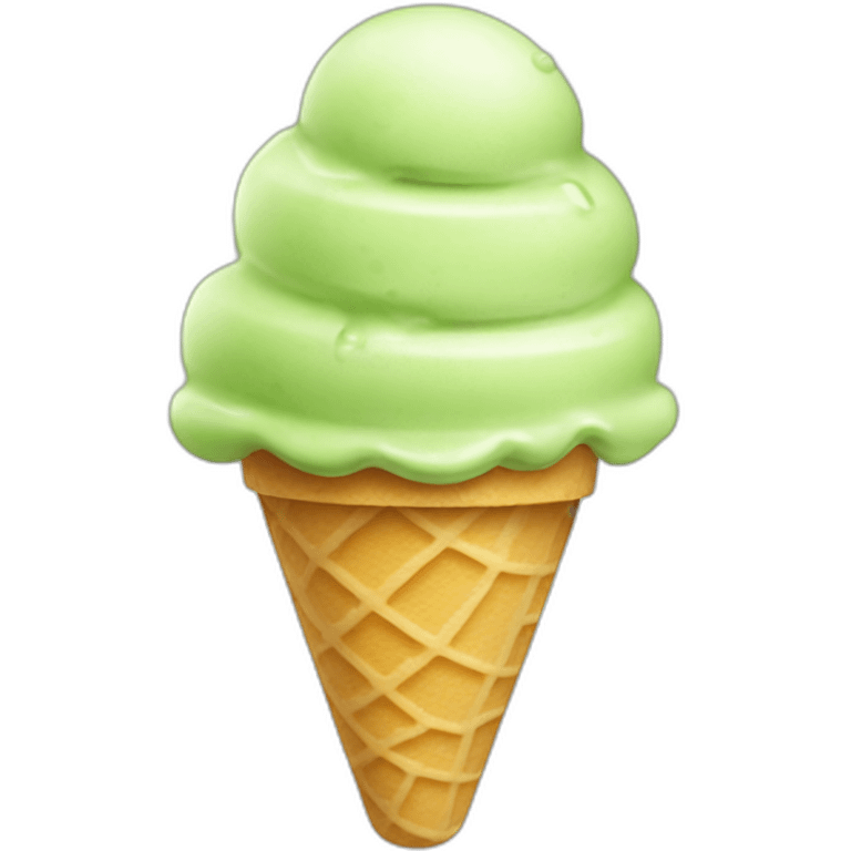 Pistacho ice cream emoji