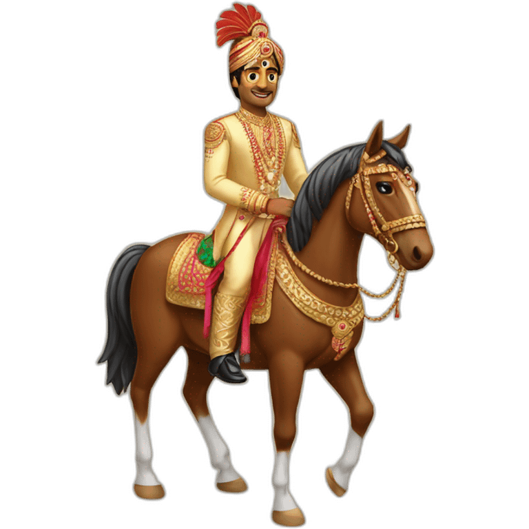 Indian groom on horse emoji