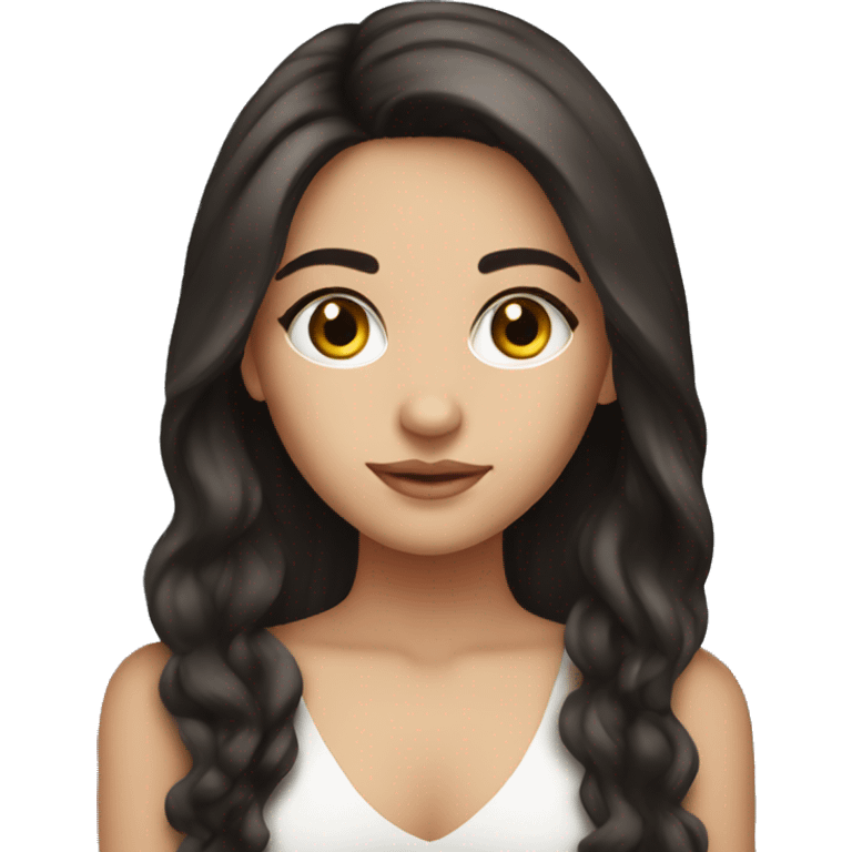 Pretty brunette girl with long eyelashes emoji