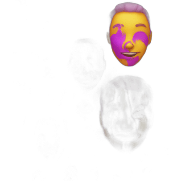 Uv face paint model emoji