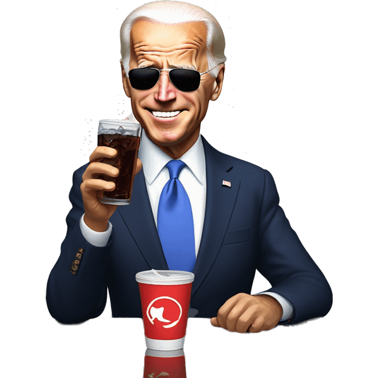 joe biden drinks cola emoji