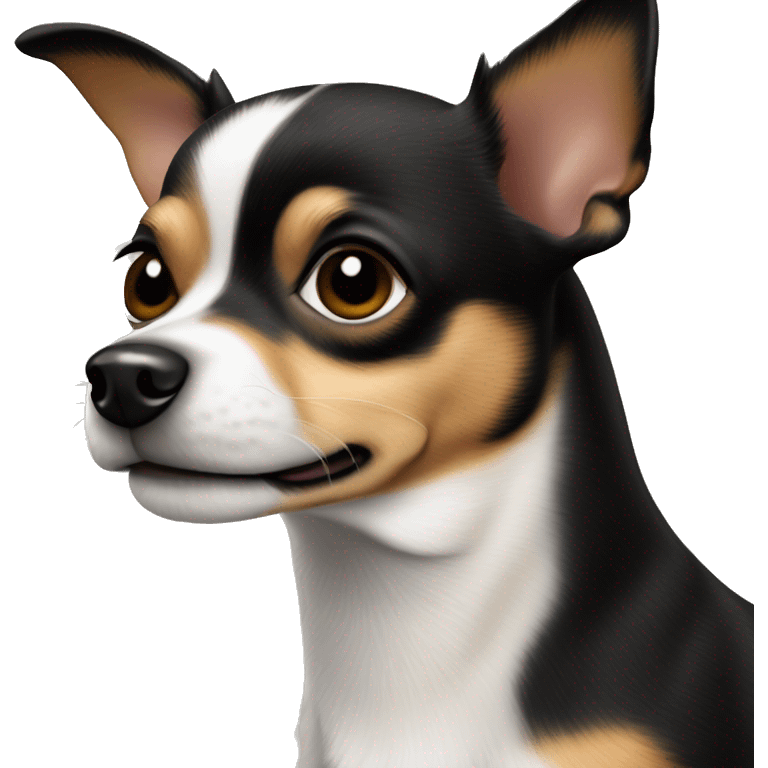 Chihuahua jack russel dog, black & tan emoji