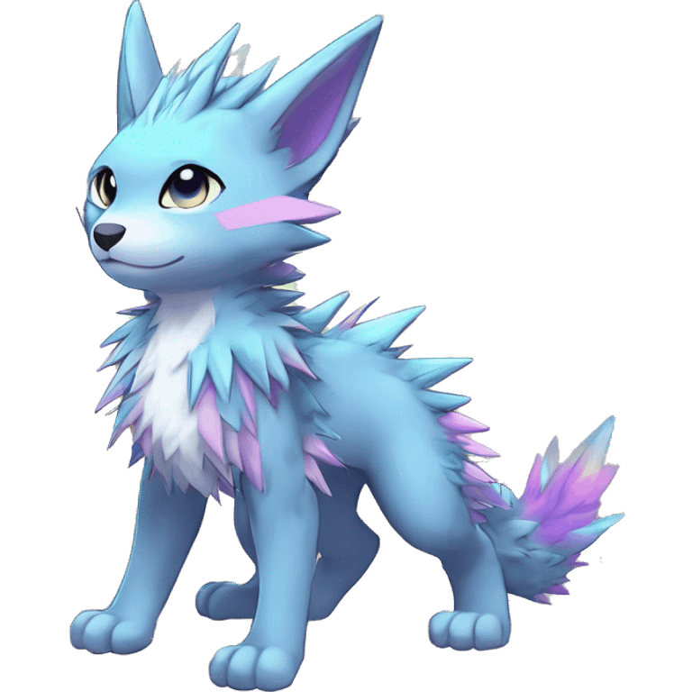 Anthro Scalie Spiky Cool Edgy Magical Shiny Colorful Pastel Sparkle Kemono-style Chibi Fantasy-Animal-Fakémon-Pokémon-Hybrid Fur Sona Aesthetic Full Body emoji