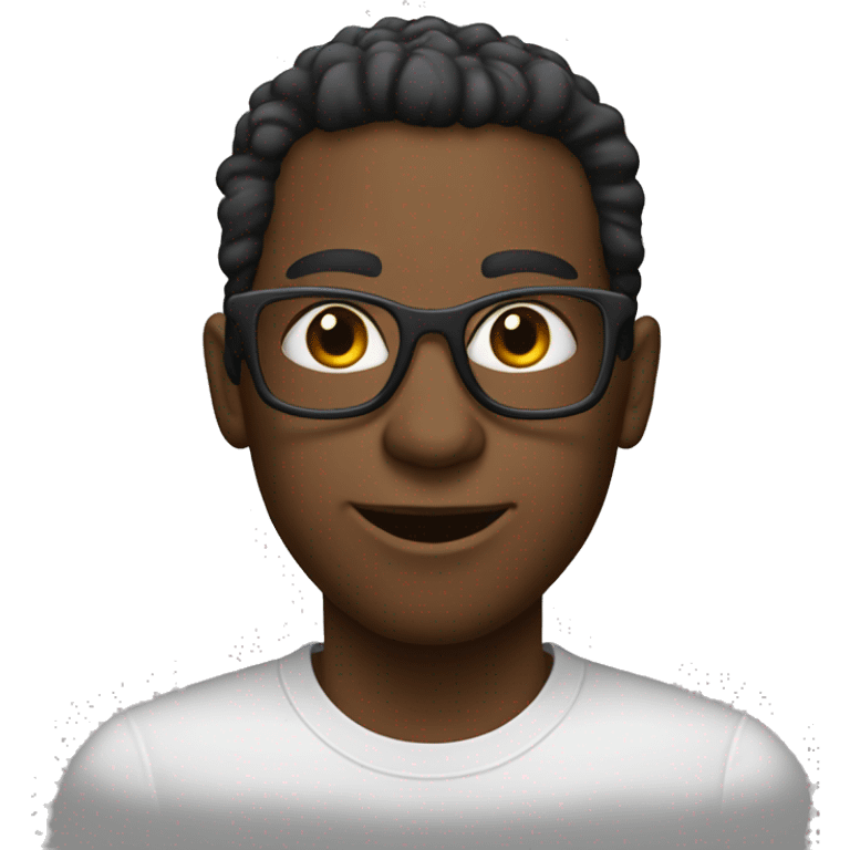 HOM NEGRO COM ÓCULOS emoji