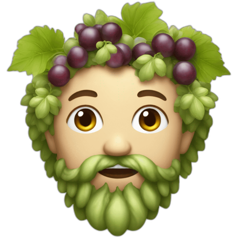 Dionysus with crown of grapes emoji