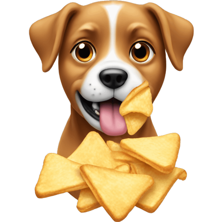 dog eating crisps  emoji