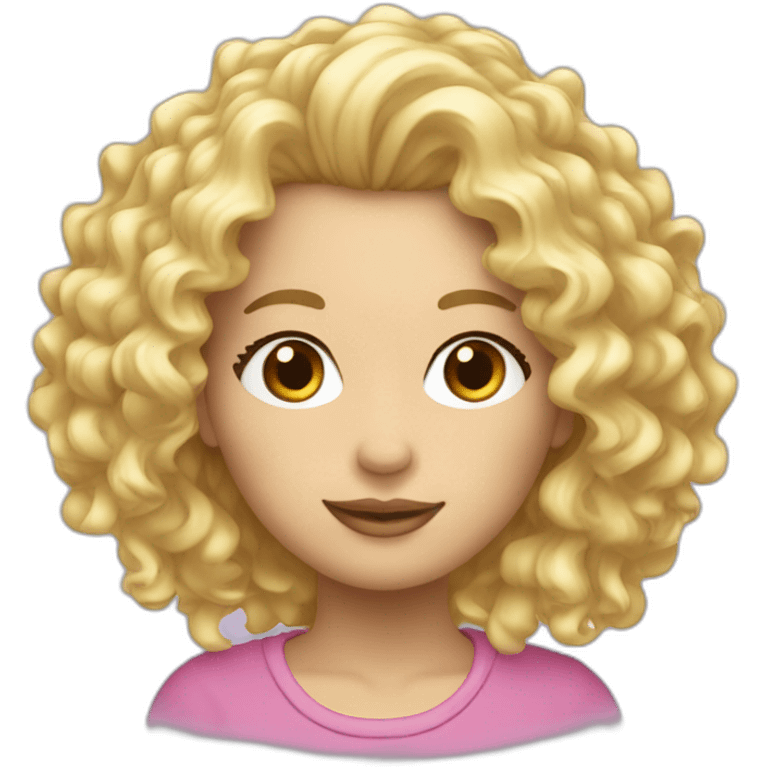 Blond cheveux bouclé emoji