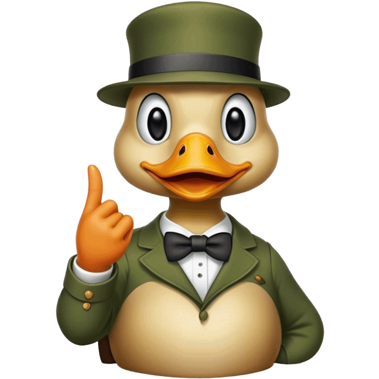 A duck with a middle finger  emoji