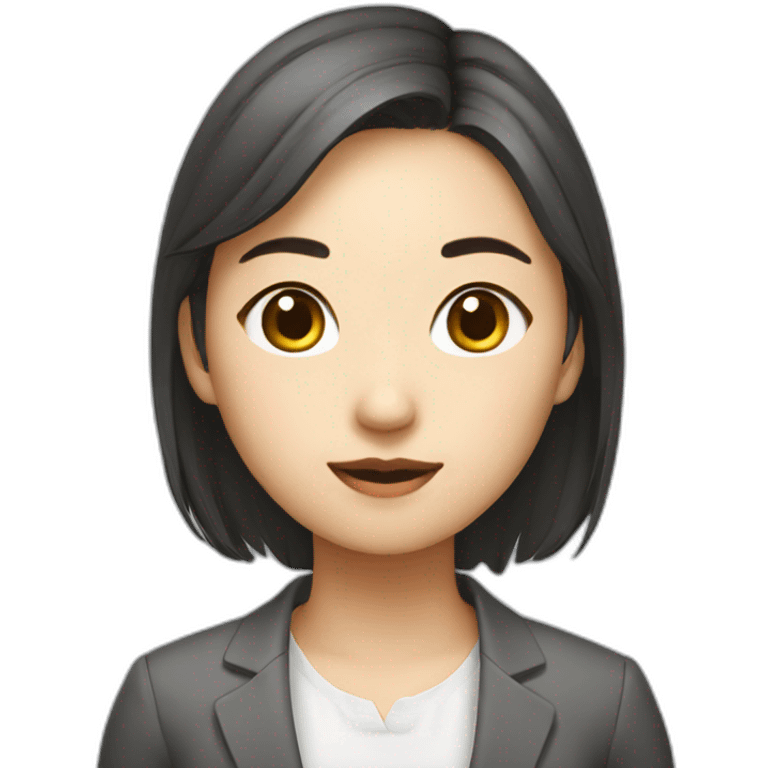 Korean girl that is working hard as a product manager emoji