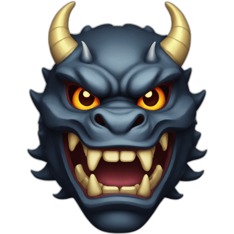 oni dark dragon japanese mask emoji