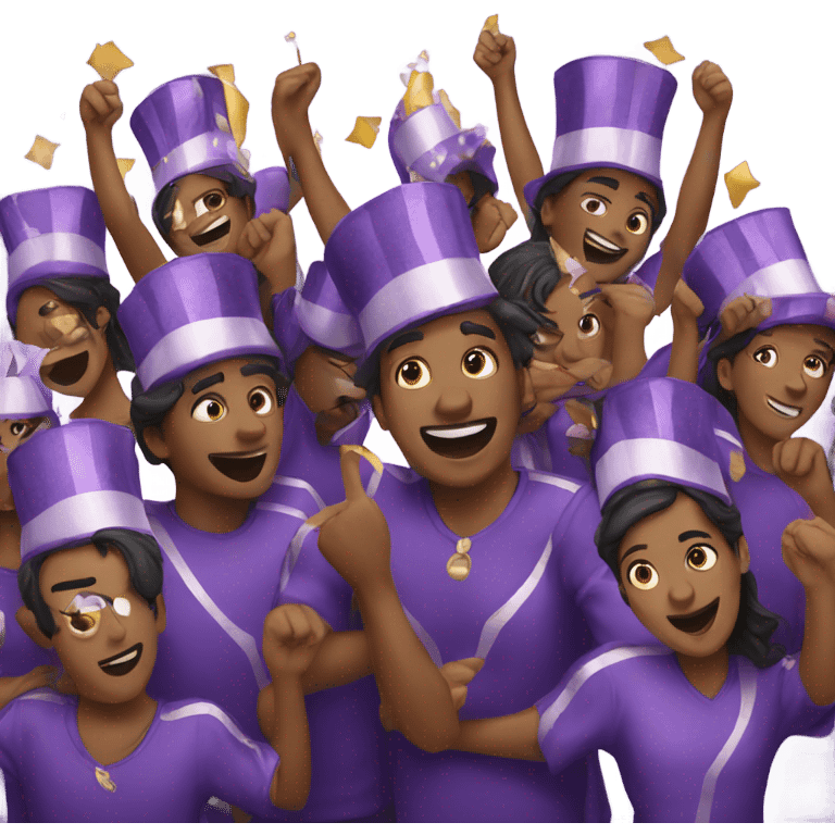 purple celebration emoji