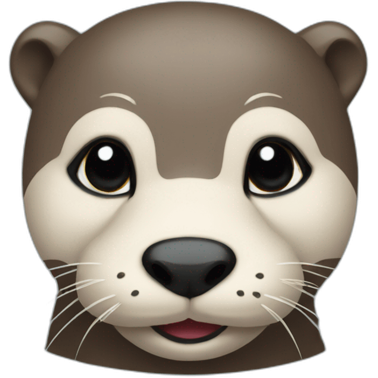 otter with a sign written madame truc emoji