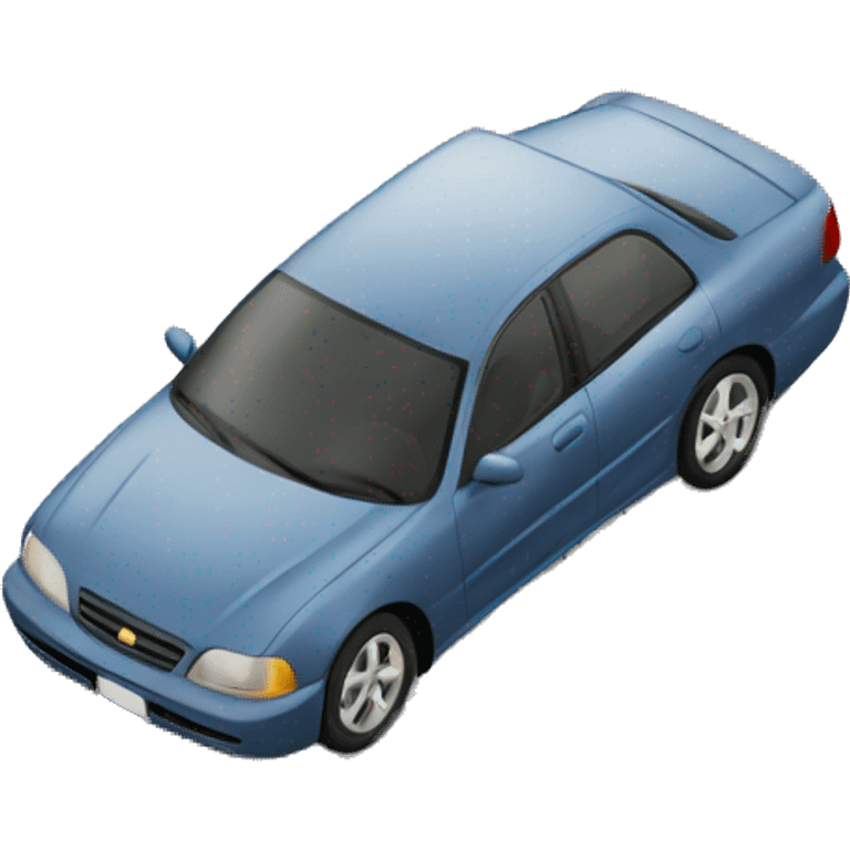 realistic car on empty road, weathered  emoji