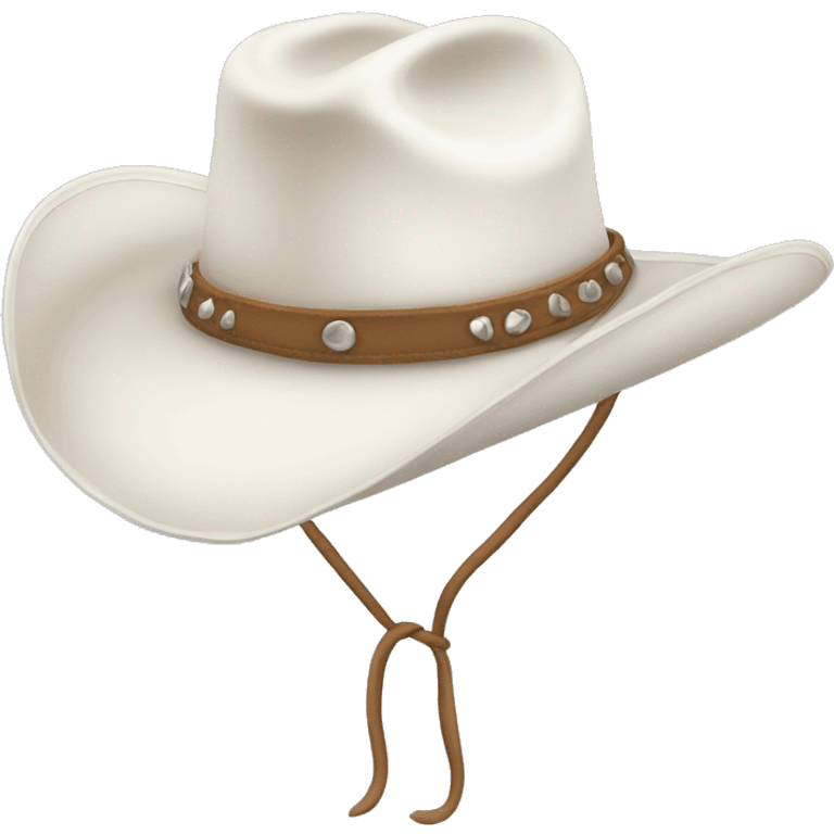 white cowgirl hat with rhnesones everywhre emoji