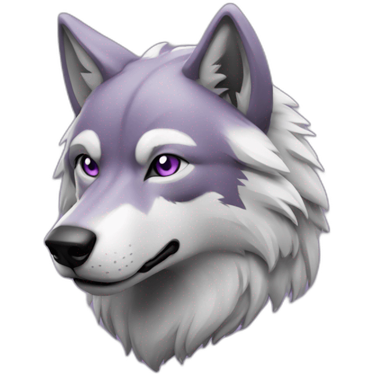 Wolf purple emoji