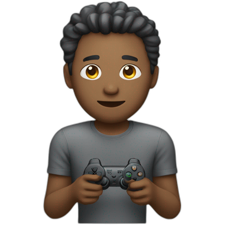 Man playing PlayStation emoji