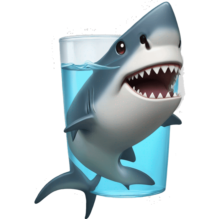 shark drinking mate emoji