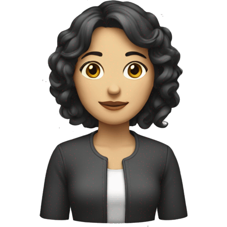 Mujer con rodete y pelo con canas emoji