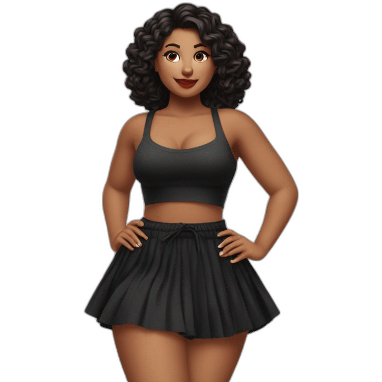 full-body-curvy-beauty-in-a-short-wide-skirt-wind black knickers emoji