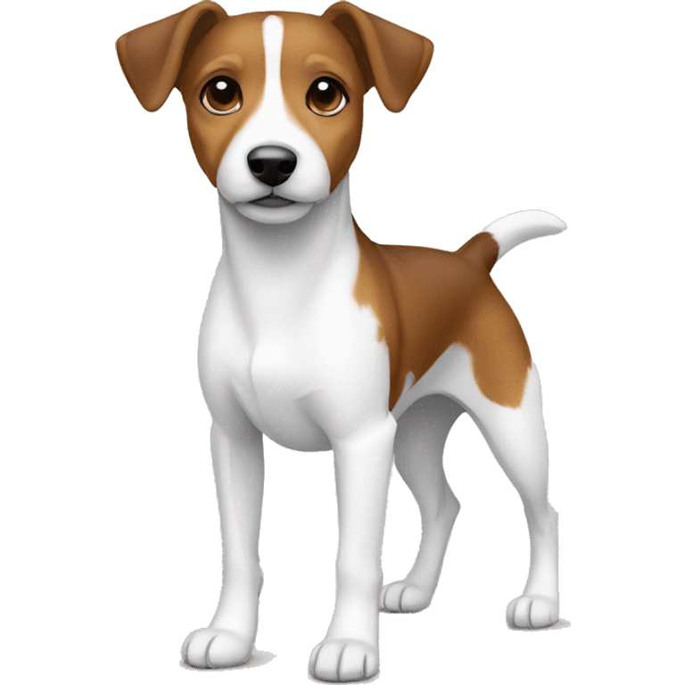 brown with white markings dog Jack Russell Terrier full body emoji