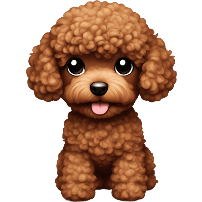 Dog toy poodle brown emoji