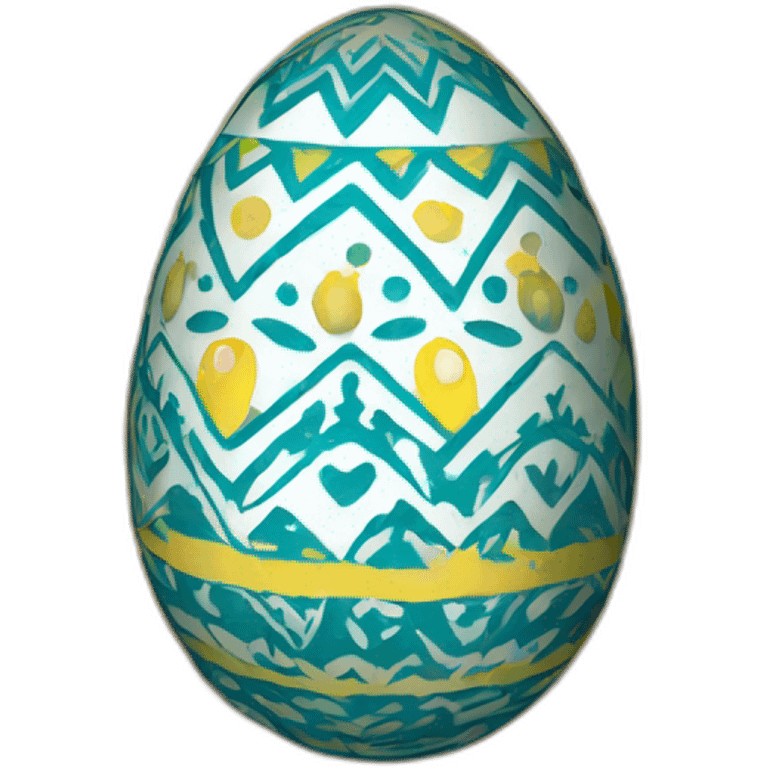 Ukrainian egg with patterns emoji