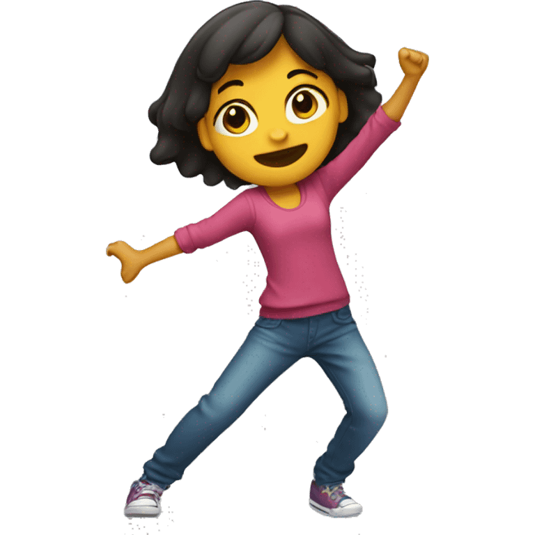 girl dabing  emoji