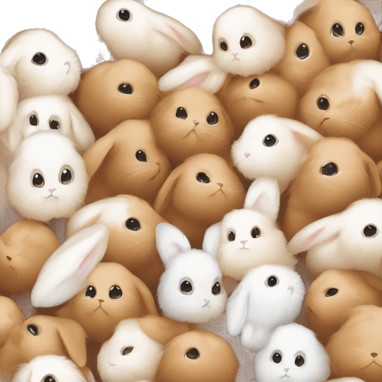 Mini lop bunny caramel and white emoji