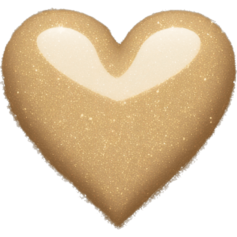 Beige glitter heart emoji