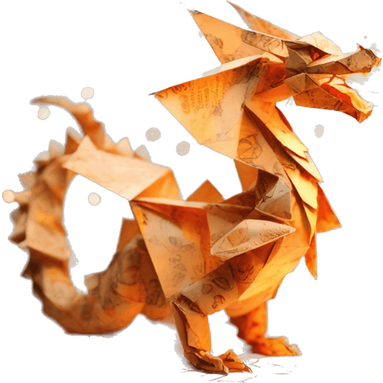 Charred flaming fiery Beige Origami dragon made of newspapers on fire letters on fire burnt paper surrounded by fairy lights swirls covered in dried flowers bokeh floral flowers fire flames emoji