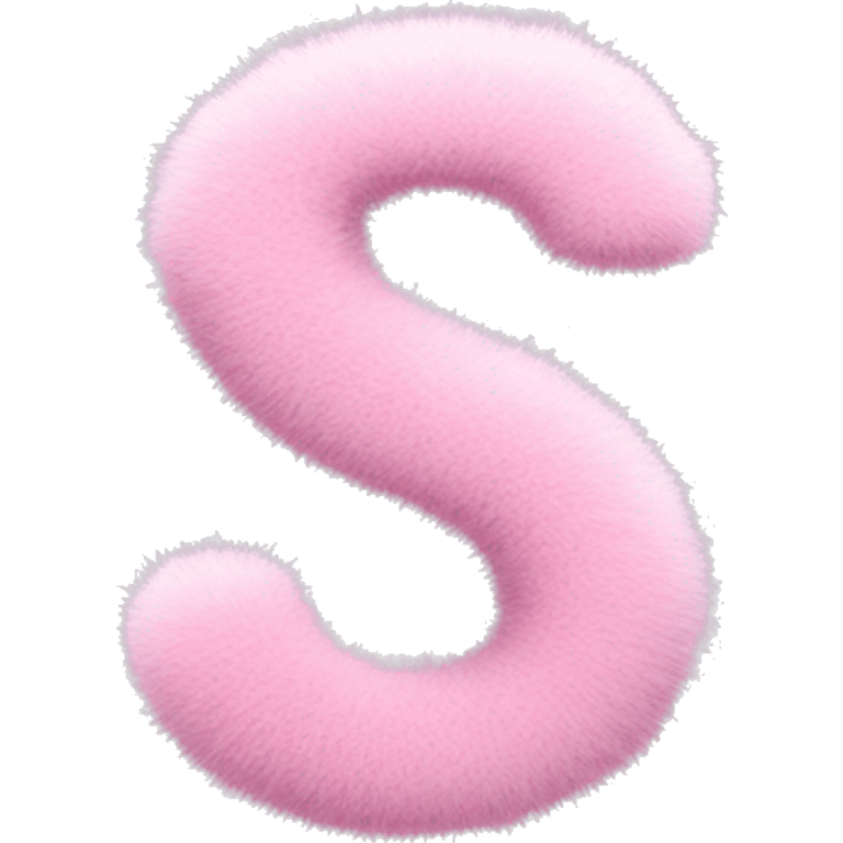 Light Pink fuzzy Letter S emoji