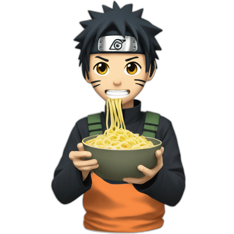 Naruto eating noodle emoji