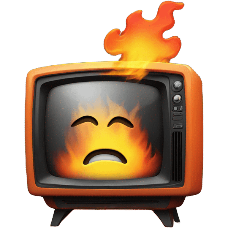 Tv on fire emoji