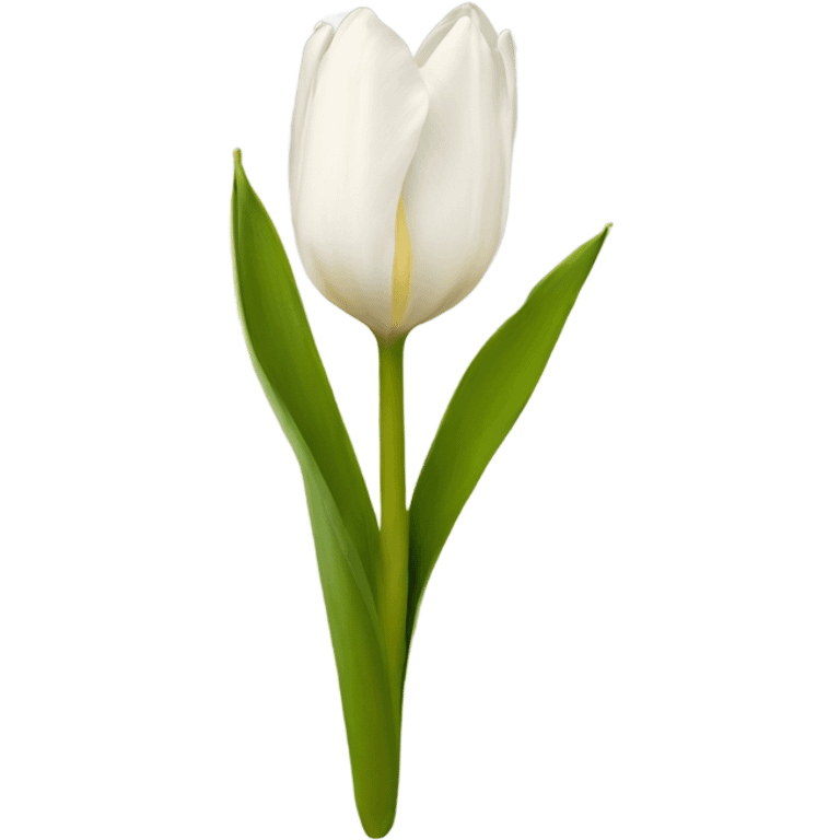 Tulipan blanco emoji