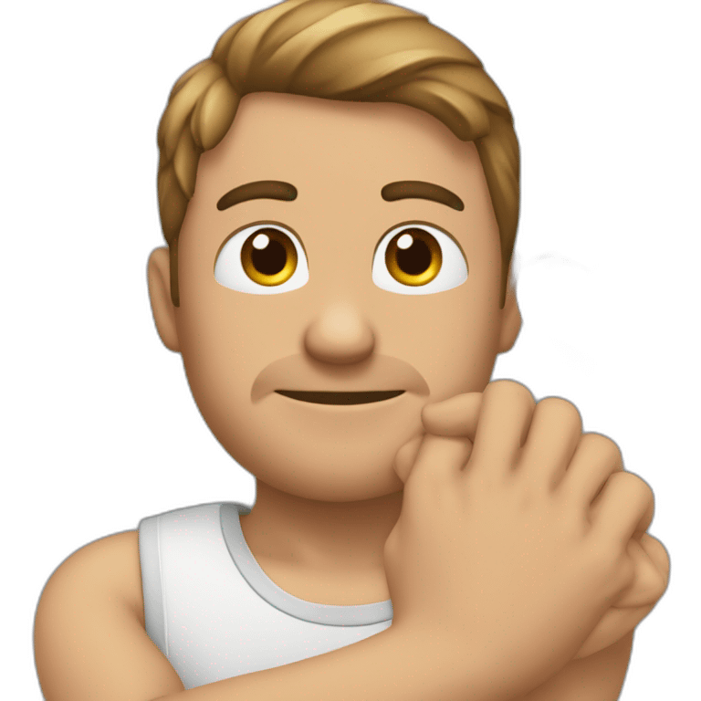 Personne qui fais un coeur avec ses bras emoji