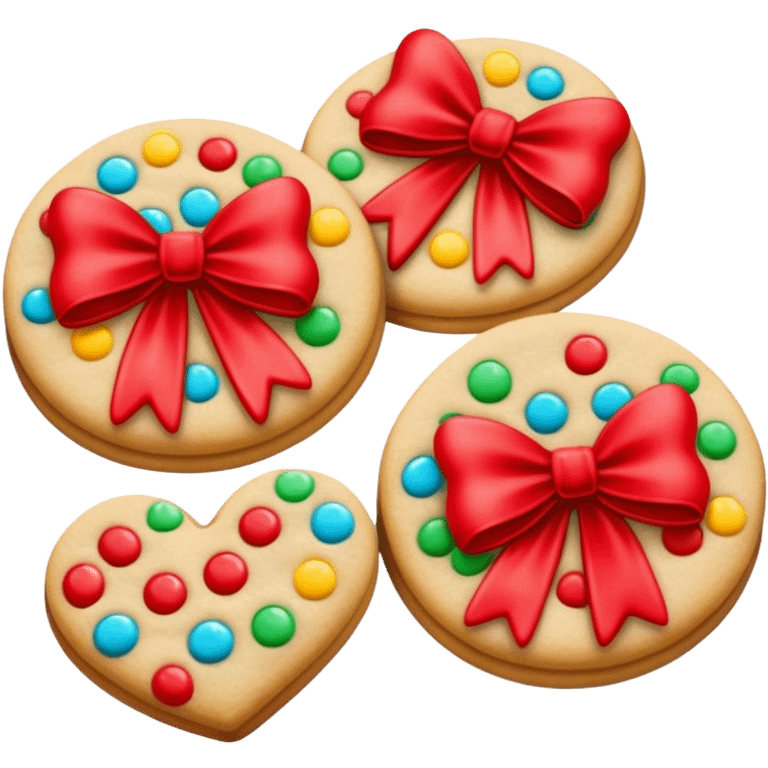 Cookies with bows emoji