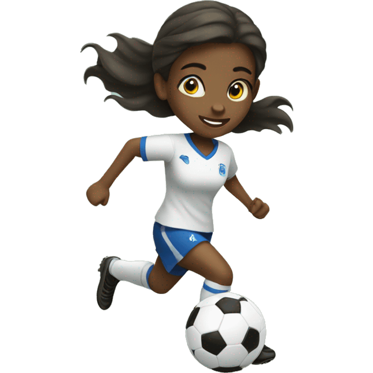 Girl playing soccer  emoji