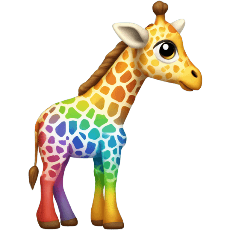 Rainbow giraffe emoji