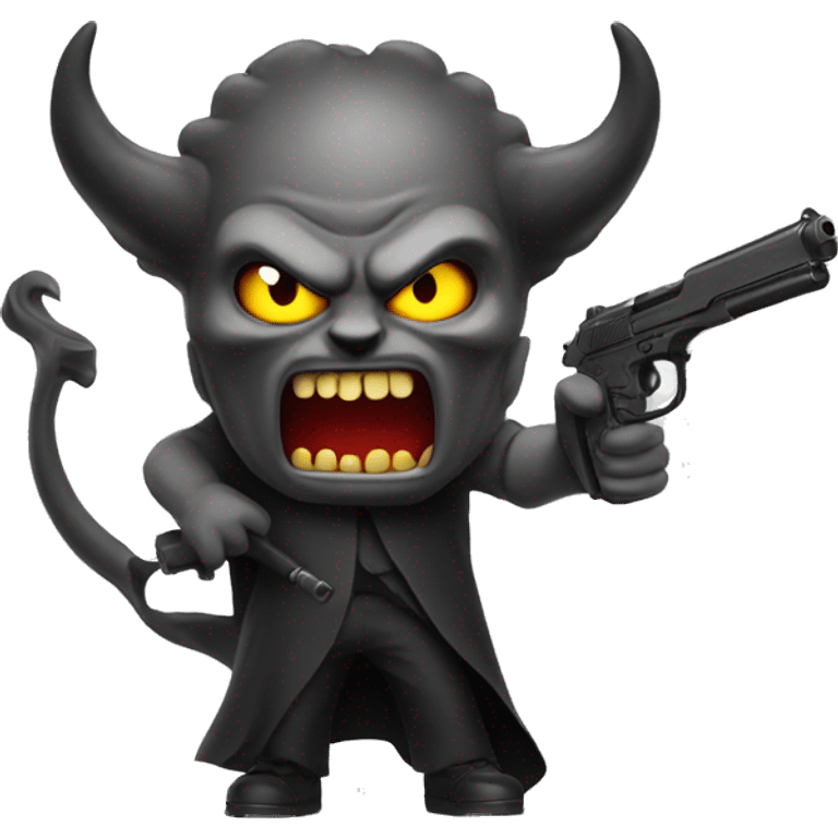 demon with a gun emoji