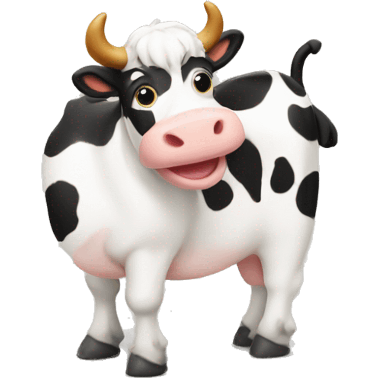 Christmas cows emoji