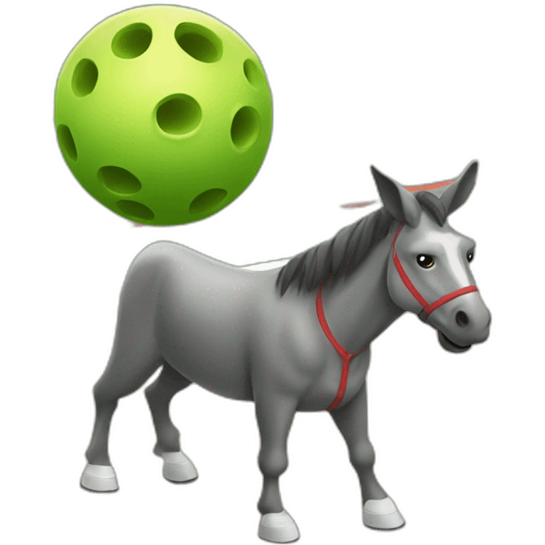 Mule playing pickleball emoji