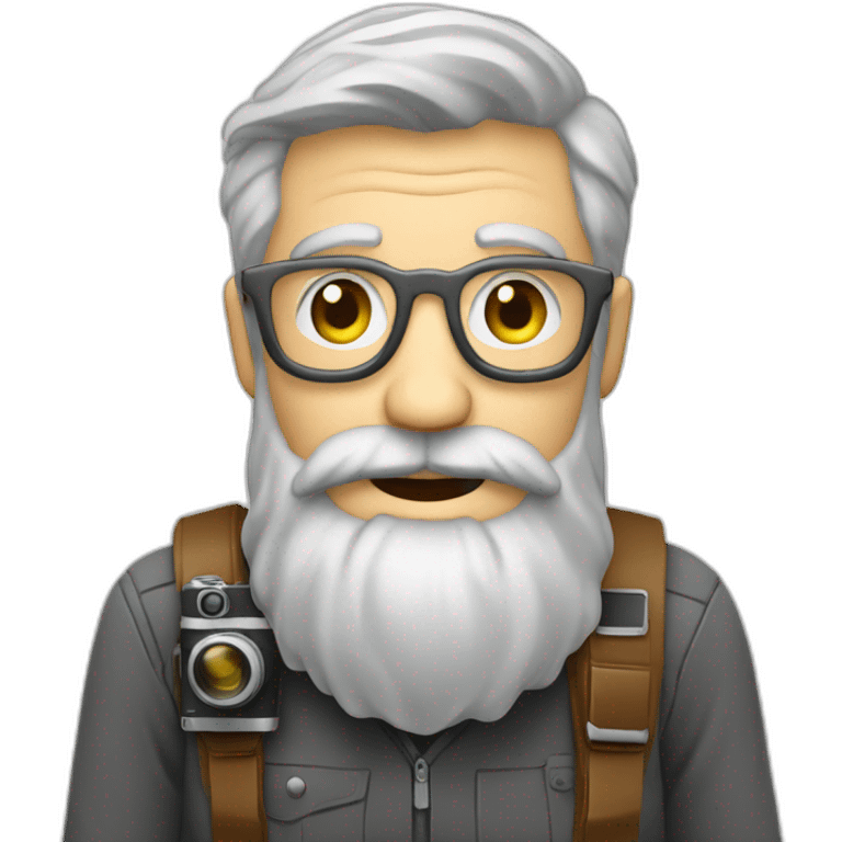 photographer camera old grey hair beard nature emoji