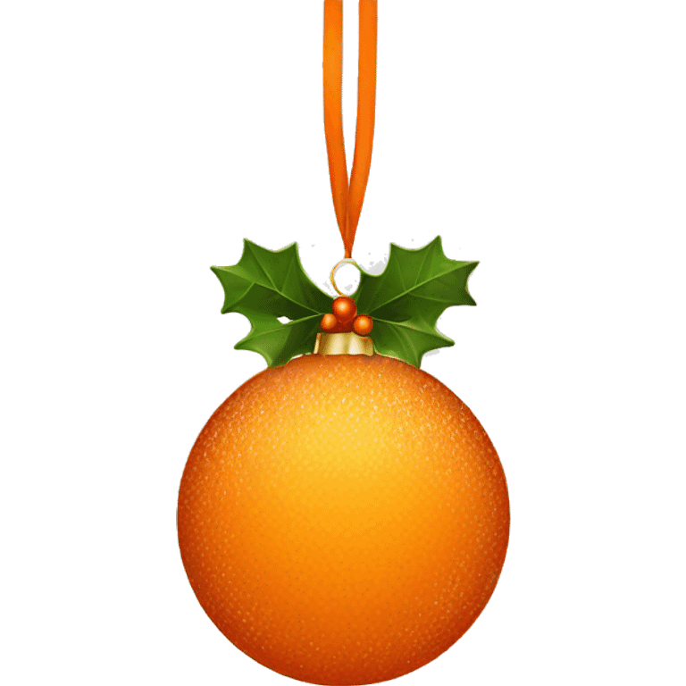 christmas decoration orange color emoji