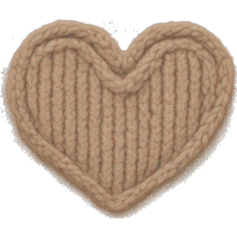 Beige knit heart emoji